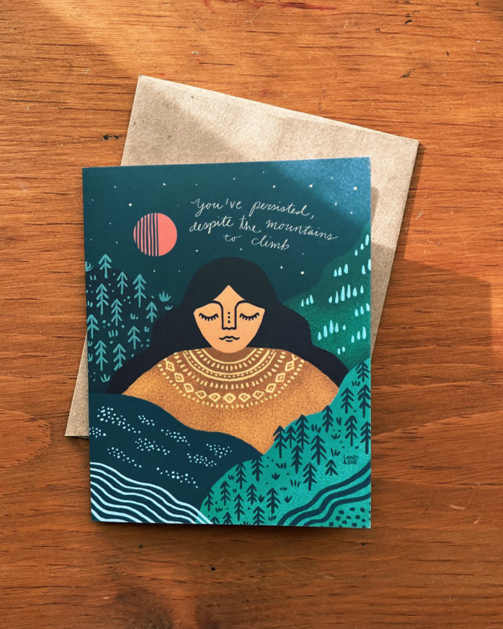 You've Persisted (Despite the Mountains) Greeting Card