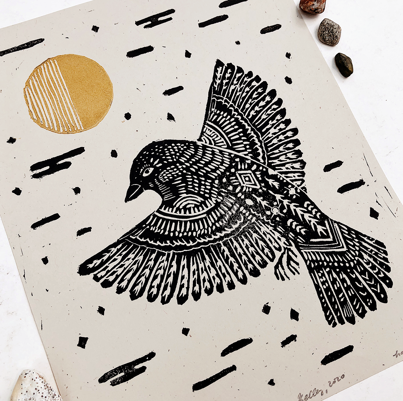 Sparrow In Flight Print