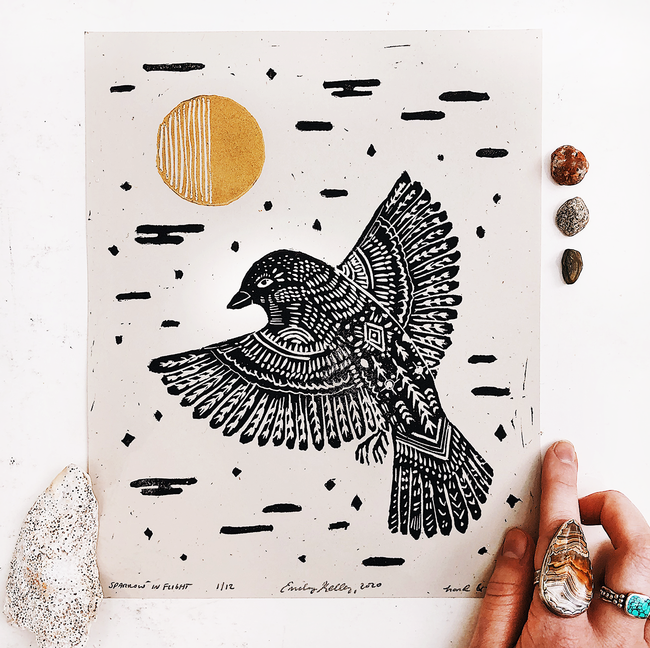 Sparrow In Flight Print