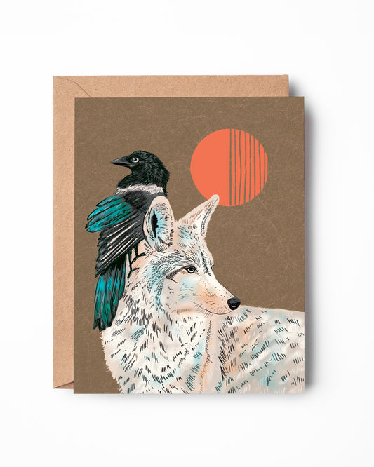 Coyote & Magpie Greeting Card