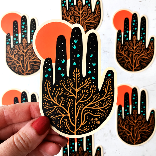 Gardener Handprint Sticker