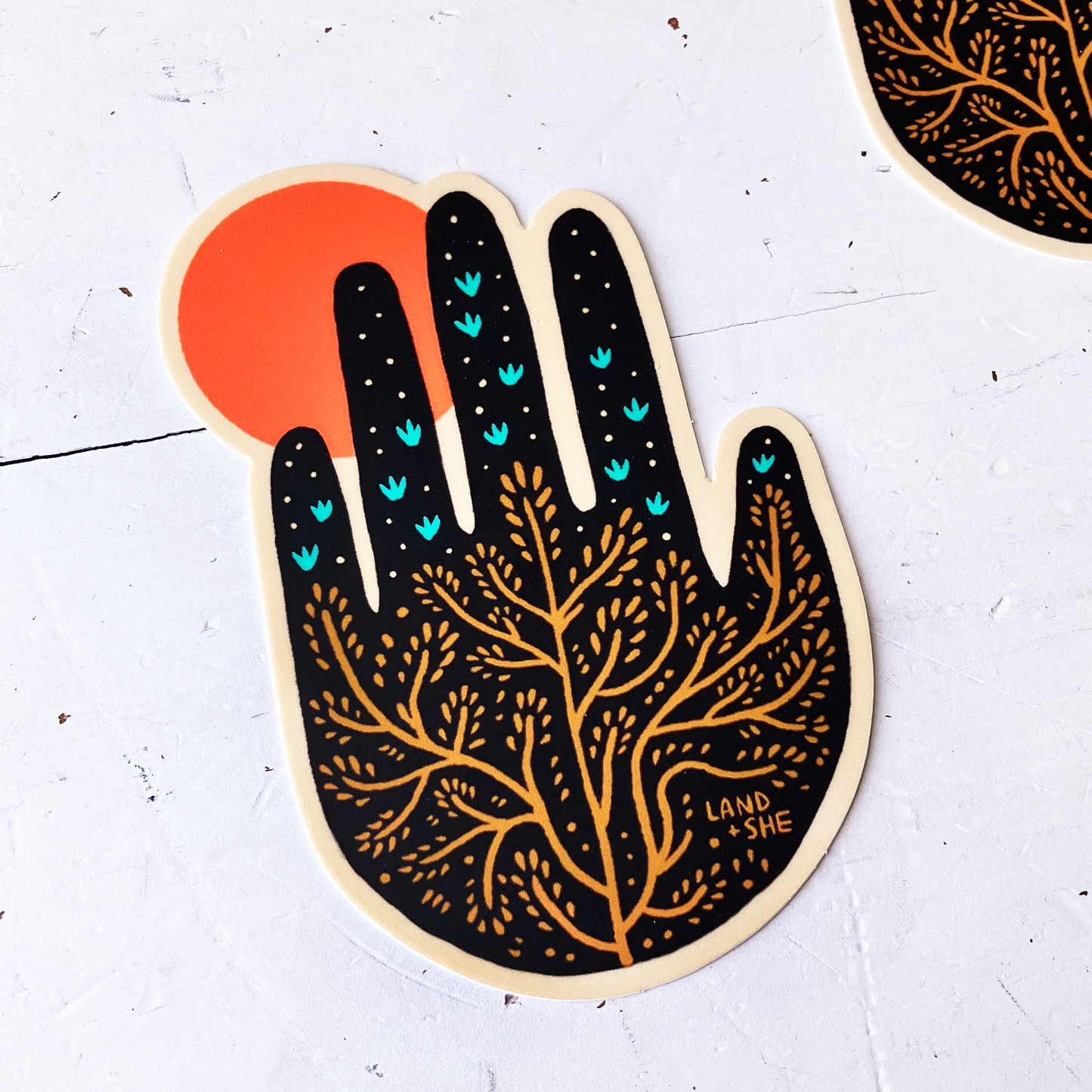 Gardener Handprint Sticker