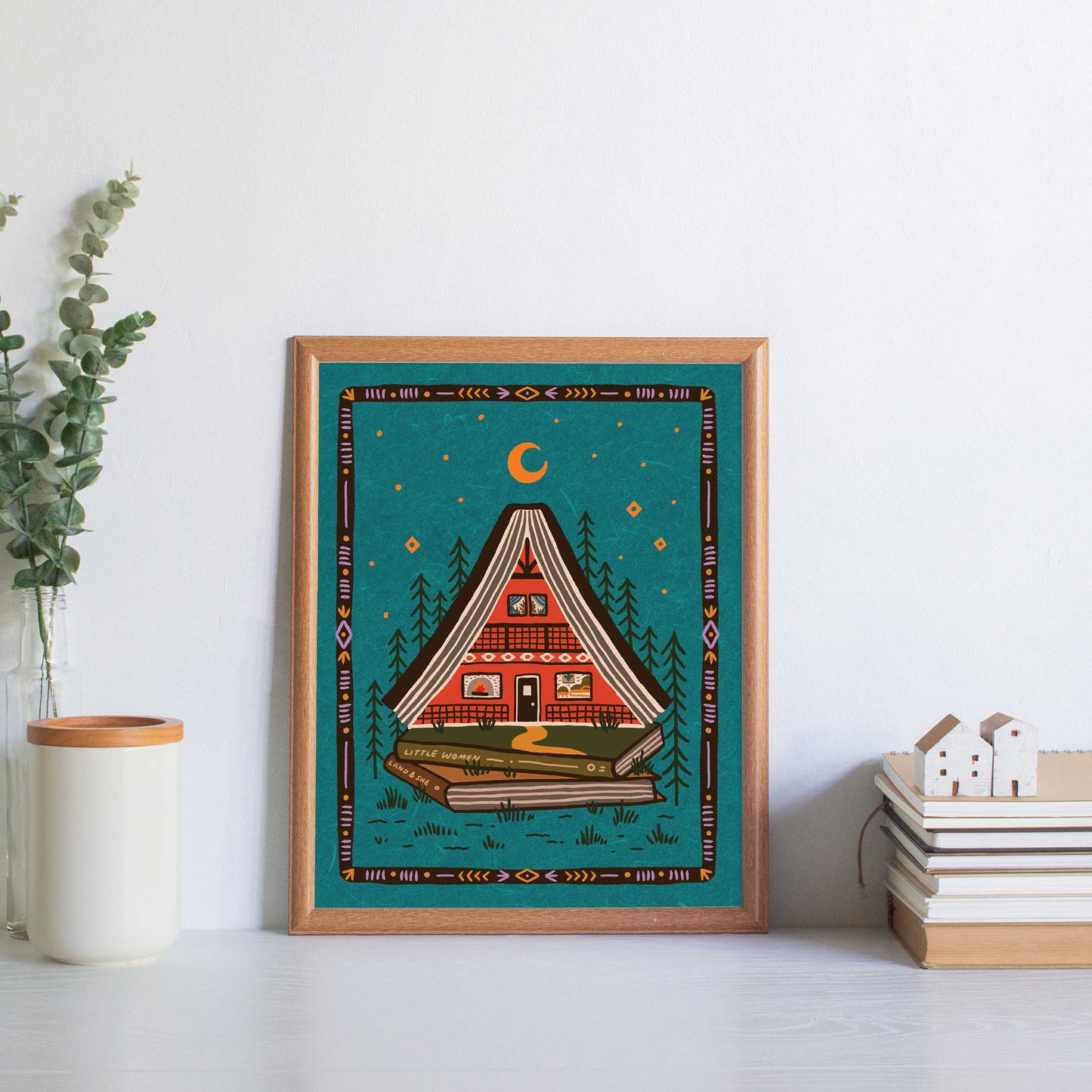 Red A-Frame Book Nook