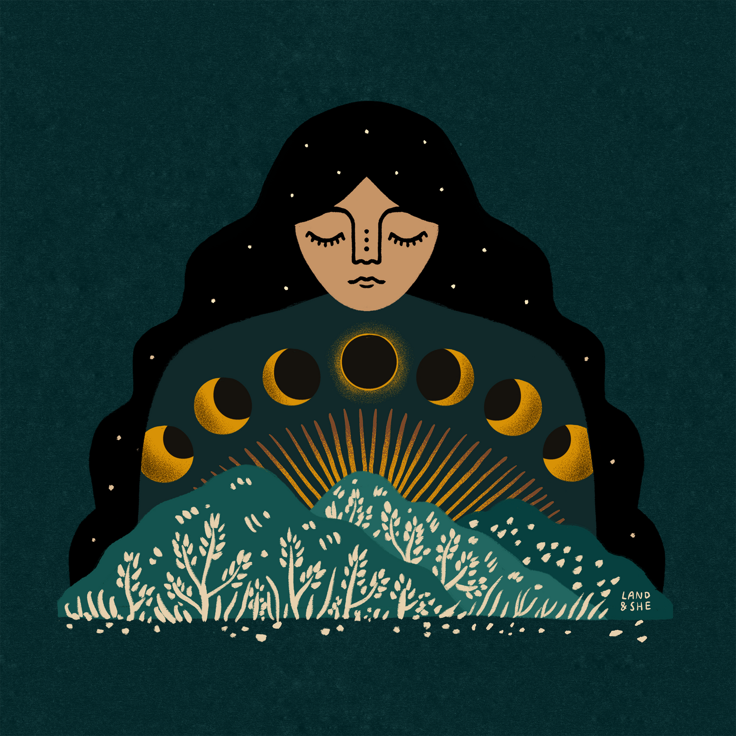 Solar Eclipse Lady