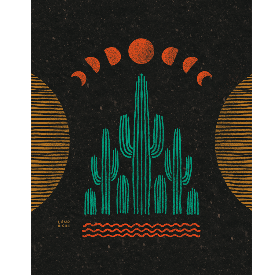 Symmetrical Saguaros
