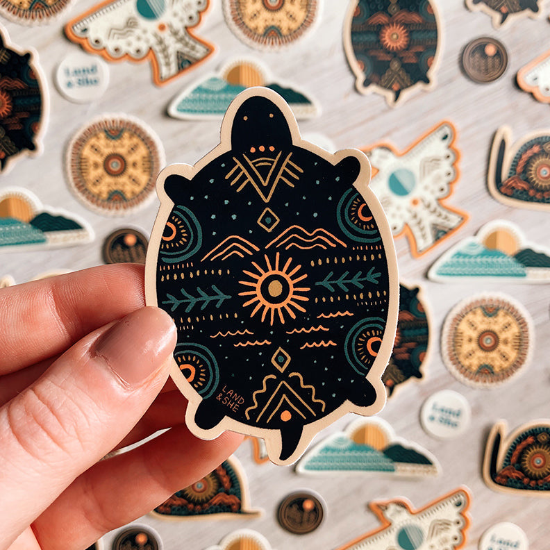 Sun Turtle Sticker (Pre-Order)